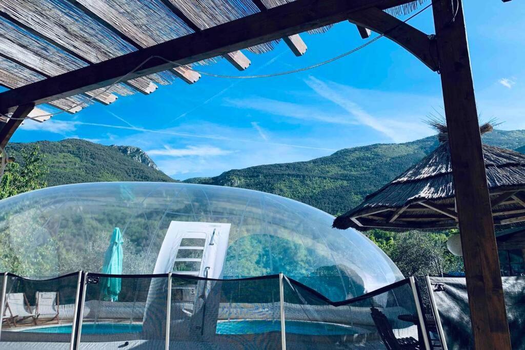 2P Au Coeur Des Montagnes Avec Piscine Chauffee Lägenhet Puget-Théniers Exteriör bild